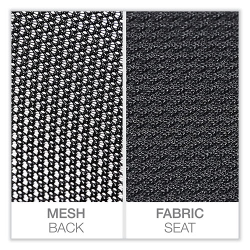 Picture of Mesh Back Fabric Task Chair, Supports Up to 275 lb, 17.32" to 21.1" Seat Height, Black Seat, Black Back