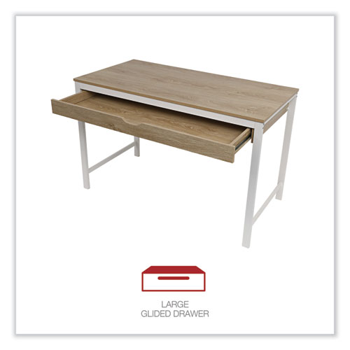 Picture of Modern Writing Desk, 47.24" x 23.62" x 29.92", Beigewood/White