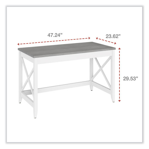 Picture of Farmhouse Writing Desk, 47.24" x 23.62" x 29.53", Gray