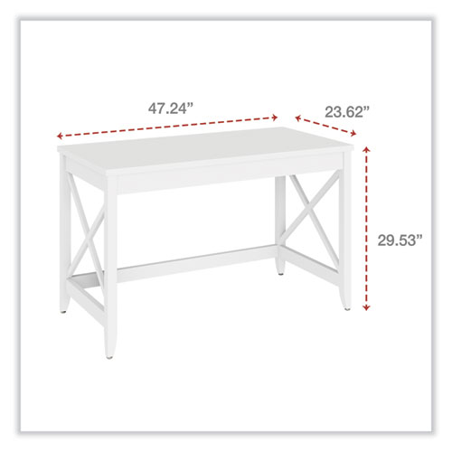 Picture of Farmhouse Writing Desk, 47.24" x 23.62" x 29.53", White