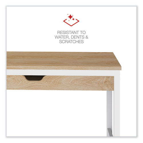 Picture of Modern Writing Desk, 47.24" x 23.62" x 29.92", Beigewood/White