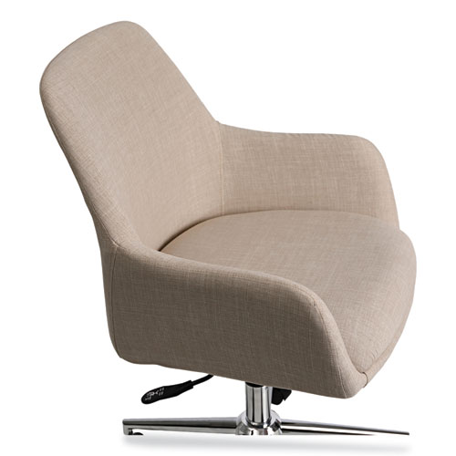 Picture of Mid-Century Task Chair, Supports Up to 275 lb, 18.9" to 22.24" Seat Height, Cream Seat, Cream Back