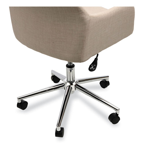 Picture of Mid-Century Task Chair, Supports Up to 275 lb, 18.9" to 22.24" Seat Height, Cream Seat, Cream Back