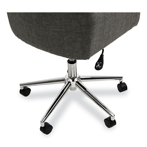 Picture of Mid-Century Task Chair, Supports Up to 275 lb, 18.9" to 22.24" Seat Height, Gray Seat, Gray Back