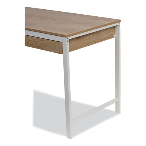 Picture of Modern Writing Desk, 47.24" x 23.62" x 29.92", Beigewood/White