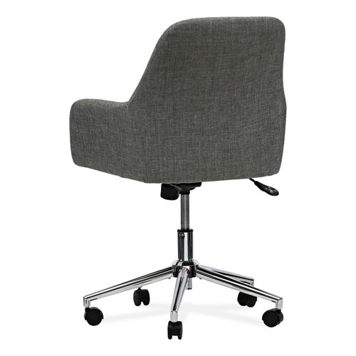 Picture of Mid-Century Task Chair, Supports Up to 275 lb, 18.9" to 22.24" Seat Height, Gray Seat, Gray Back