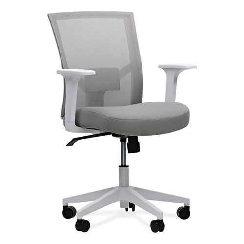 Picture of Mesh Back Fabric Task Chair, Supports Up to 275 lb, 17.32" to 21.1" Seat Height, Gray Seat, Gray Back