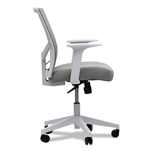 Picture of Mesh Back Fabric Task Chair, Supports Up to 275 lb, 17.32" to 21.1" Seat Height, Gray Seat, Gray Back