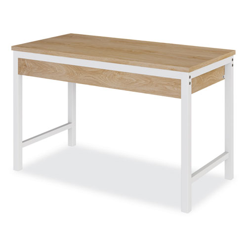 Picture of Modern Writing Desk, 47.24" x 23.62" x 29.92", Beigewood/White