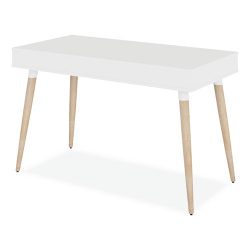 Picture of Scandinavian Writing Desk, 47.24" x 23.62" x 29.53", White/Beigewood