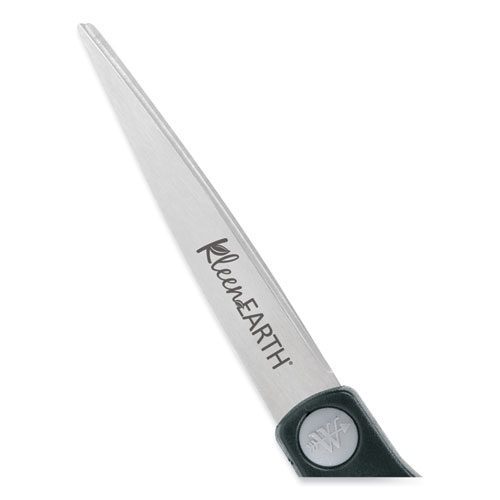 Picture of KleenEarth Soft Handle Scissors, 8" Long, 3.25" Cut Length, Straight Black/Gray Handle