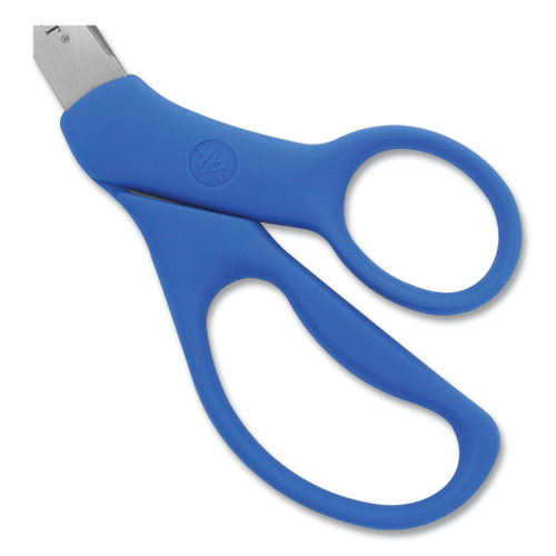 Picture of Preferred Line Stainless Steel Scissors, 8" Long, 3.5" Cut Length, Offset Blue Handle