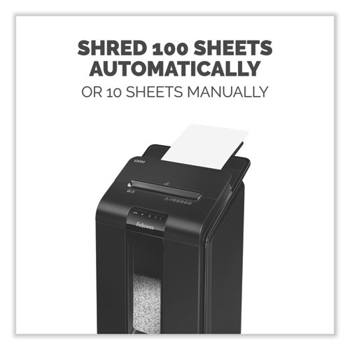 Picture of AutoMax 100M Auto Feed Micro-Cut Shredder, 100 Auto/10 Manual Sheet Capacity