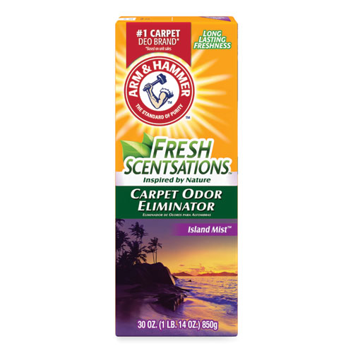 Picture of Fresh Scentsations Carpet Odor Eliminator, Island Mist, 30 oz Box, 6/Carton