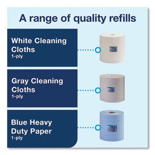 Picture of Heavy-Duty Cleaning Cloth, 1-Ply, 12.6" x 912.2 ft, White