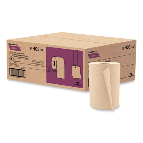 Picture of Select Hardwound Roll Towels, 1-Ply, 7.88" x 350 ft, Natural, 12 Rolls/Carton