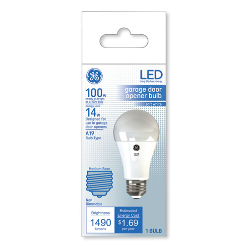 Picture of LED Soft White A19 Garage Door Opener Bulb, 14 W