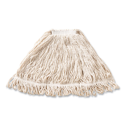 Picture of Super Stitch Blend Mop Head, Large, Cotton/Synthetic, White, 6/Carton