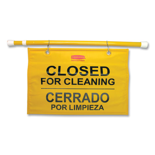 Picture of Site Safety Hanging Sign, 50 x 1 x 13, Multi-Lingual, Yellow