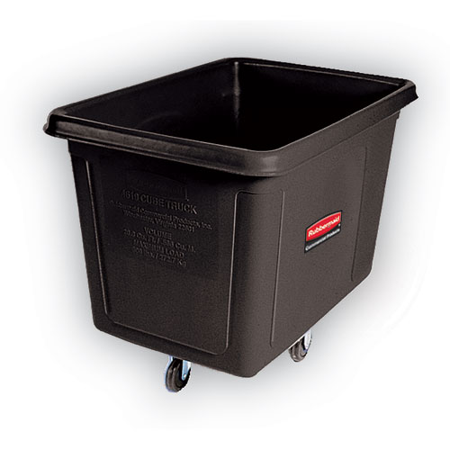 Picture of Cube Truck, 149 gal, 600 lb Capacity, Plastic, Black