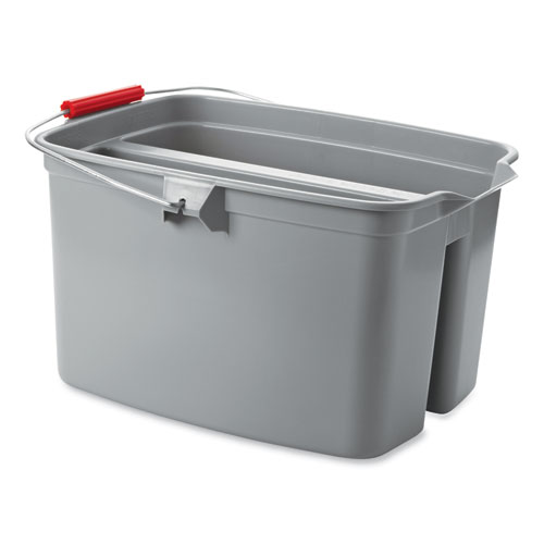 Picture of Double Utility Pail, 17 qt, Plastic, Gray