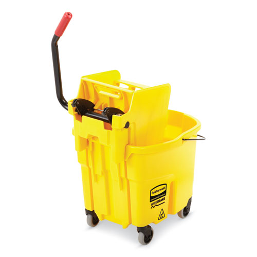 Picture of WaveBrake 2.0 Bucket/Wringer Combos, Side-Press, 35 qt, Plastic, Yellow