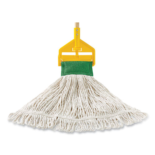 Picture of Super Stitch Blend Mop Head, Large, Cotton/Synthetic, White, 6/Carton