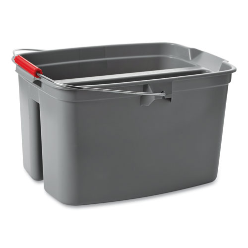 Picture of Double Utility Pail, 17 qt, Plastic, Gray