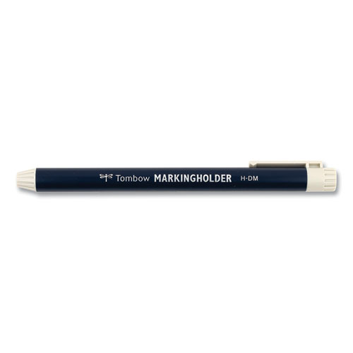 Picture of Wax-Based Marking Pencil, 4.4 mm, White Wax, Navy Blue Barrel, 10/Box