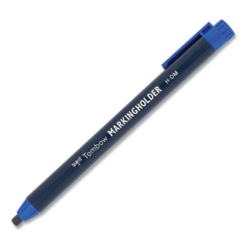 Picture of Wax-Based Marking Pencil, 4.4 mm, Blue Wax, Navy Blue Barrel, 10/Box