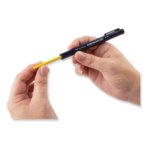 Picture of Mechanical Wax-Based Marking Pencil Refills. 4.4 mm, Yellow, 10/Box