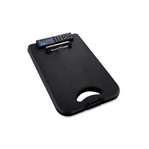 Picture of DeskMate II with Calculator, 0.5" Clip Capacity, Holds 8.5 x 11 Sheets, Black