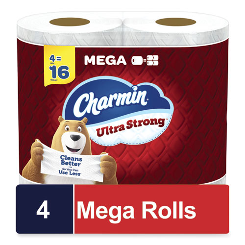 Picture of Ultra Strong Bathroom Tissue, Septic Safe, 2-Ply, White, 242 Sheet/Roll, 4/Pack, 8 Packs/Carton