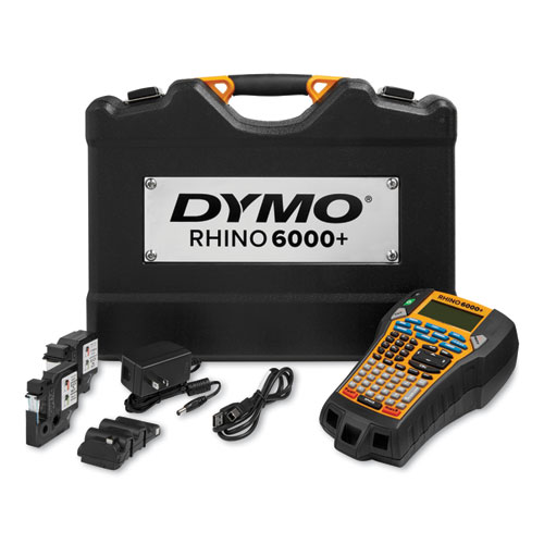 Picture of Rhino 6000+ Industrial Label Maker with Carry Case, 0.4"/s Print Speed, 5.4 x 2.5 x 9.7