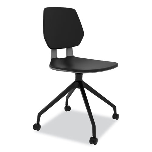 Picture of Commute Guest Chair, 25" x 25" x 34.25", Black Seat, Black Back, Black Base