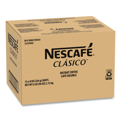 Picture of Clasico Dark Roast Instant Coffee, 8 oz, 12/Carton