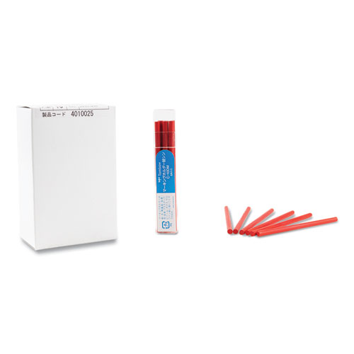 Picture of Mechanical Wax-Based Marking Pencil Refills, 4.4 mm, Red, 10/Box