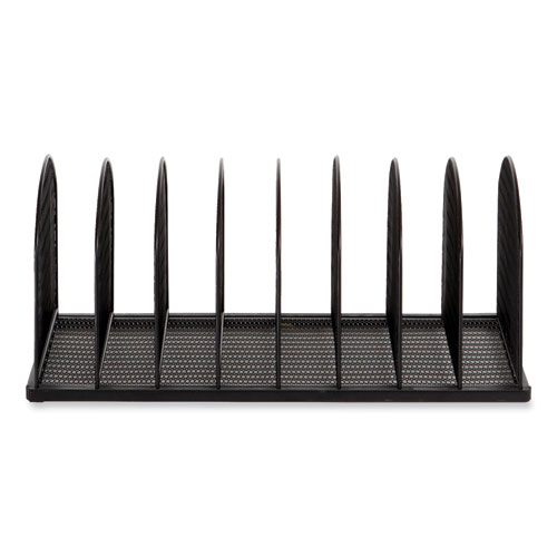 Picture of Onyx Mesh Desk Organizer, Eight Upright Sections, Letter to Legal Size Files, 19.25 x 10.87 x 8.5, Black