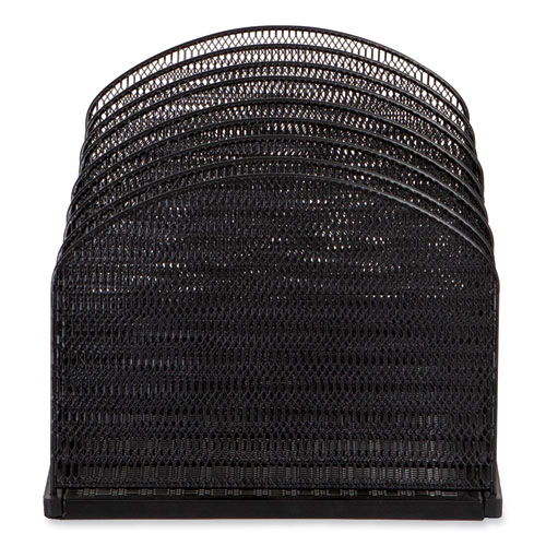 Picture of Onyx Mesh Desk Organizer, Eight Upright Sections, Letter to Legal Size Files, 19.25 x 10.87 x 8.5, Black