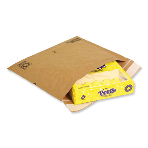 Picture of EverTec Curbside Recyclable Padded Mailer, #4, Kraft Paper, Self-Adhesive Closure, 14 x 9, Brown, 150/Carton