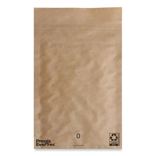 Picture of EverTec Curbside Recyclable Padded Mailer, #0, Kraft Paper, Self-Adhesive Closure, 7 x 9, Brown, 300/Carton