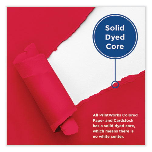 Picture of Color Cardstock, 65 lb Cover Weight, 8.5 x 11, Red, 250/Ream