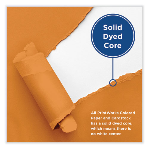 Picture of Color Cardstock, 65 lb Cover Weight, 8.5 x 11, Orange, 250/Ream