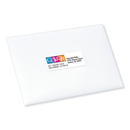 Picture of Vibrant Inkjet Color-Print Labels w/ Sure Feed, 1 x 2.63, Matte White, 600/PK