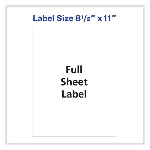 Picture of Full-Sheet Vibrant Inkjet Color-Print Labels, 8.5 x 11, Matte White, 20/Pack