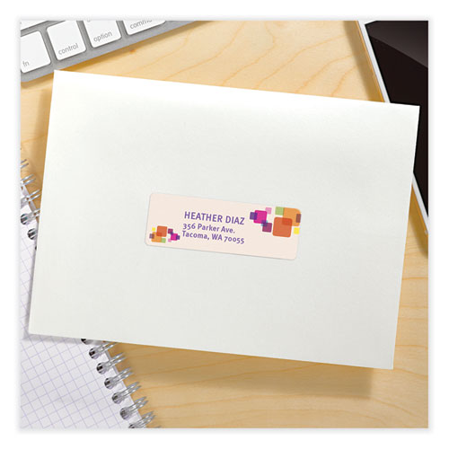 Picture of Vibrant Color Printing Mailing Labels, Inkjet Printers, 0.75 x 2.25, Matte White, 30/Sheet, 20 Sheets/Pack