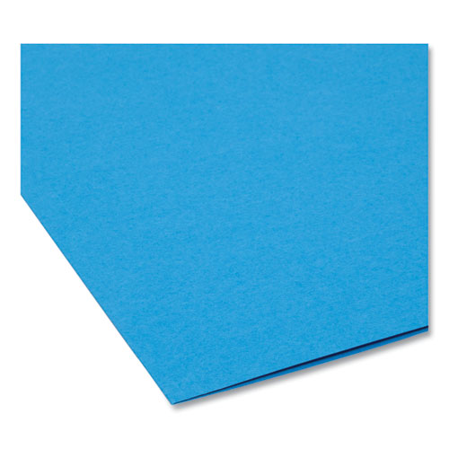 Picture of Interior File Folders, 1/3-Cut Tabs: Assorted, Letter Size, 0.75" Expansion, Sky Blue, 100/Box