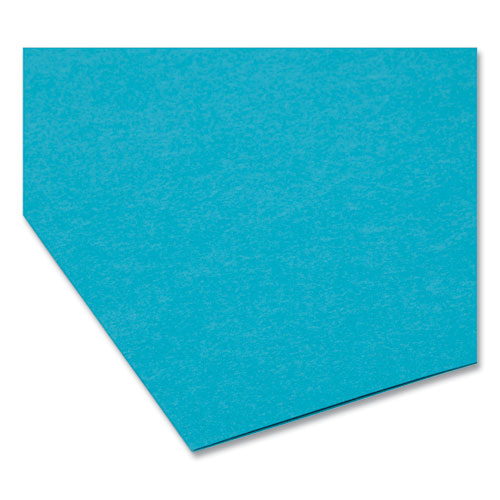 Picture of Interior File Folders, 1/3-Cut Tabs: Assorted, Letter Size, 0.75" Expansion, Teal, 100/Box