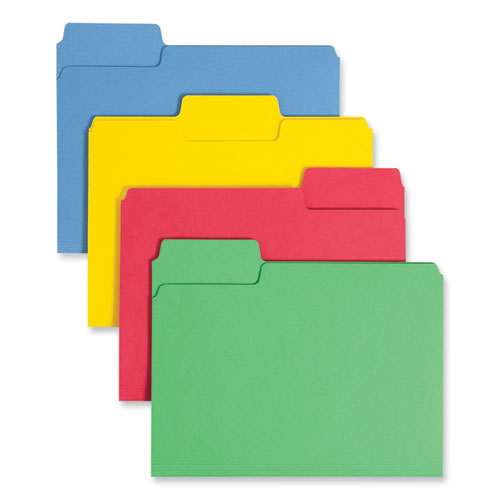 SuperTab+Colored+File+Folders%2C+1%2F3-Cut+Tabs%3A+Assorted%2C+Letter+Size%2C+0.75%26quot%3B+Expansion%2C+14-pt+Stock%2C+Assorted+Colors%2C+50%2FBox