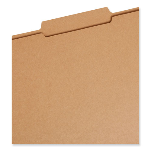 Picture of Guide Height Reinforced Heavyweight Kraft File Folder, 2/5-Cut Tabs: Right of Center, Letter, 0.75" Expansion, Brown, 100/Box